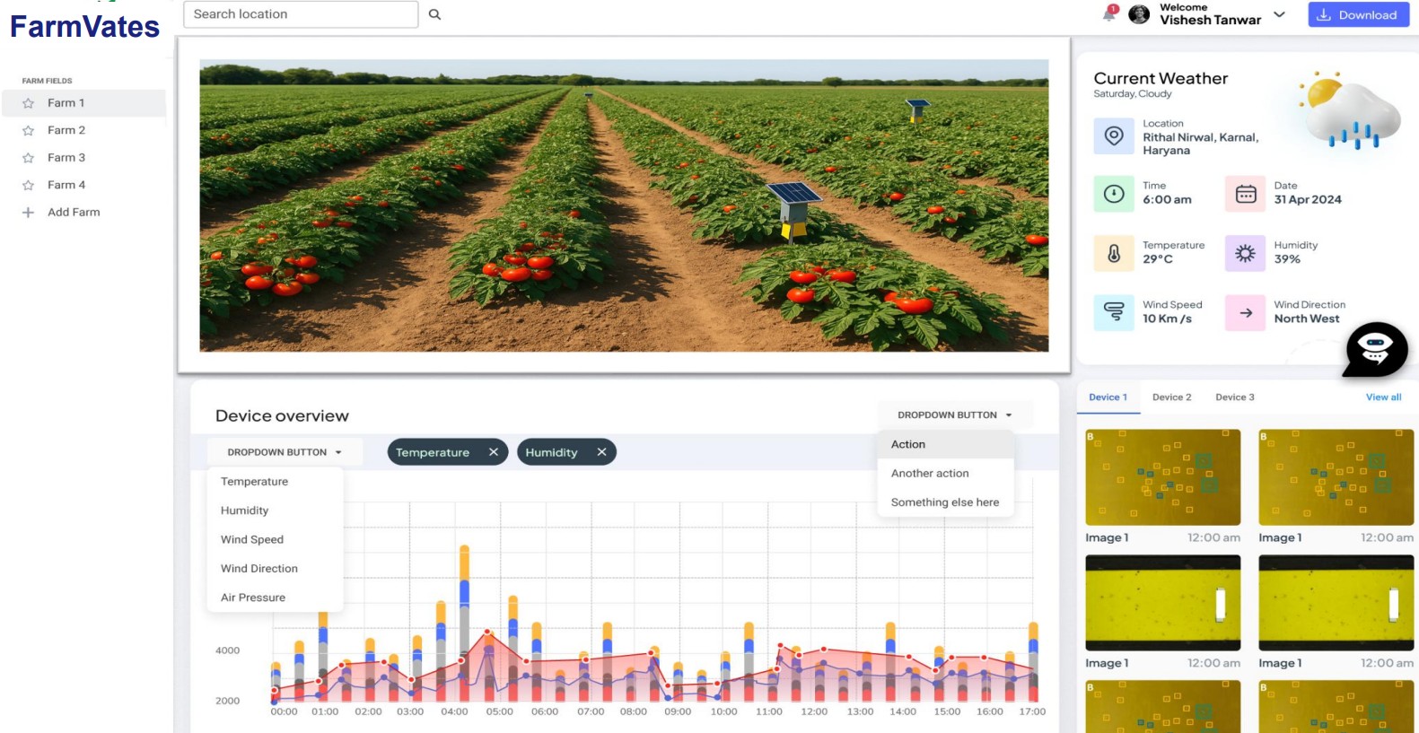 FarmVates grower dashboard